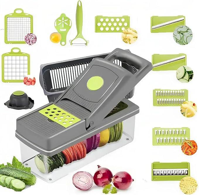 14-in-1 multifunctional vegetable chopper with blades - Souq Sama UAE