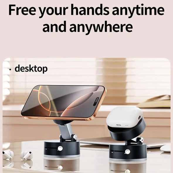 Foldable vacuum magnetic car phone holder mount - Souq Sama UAE