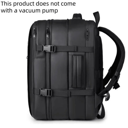 Black travel backpack with compression straps - Souq Sama UAE