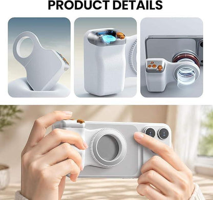 Compact phone camera grip with lens attachment - Souq Sama UAE
